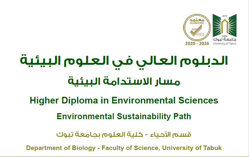 ​About the program:The Higher Diploma in Environmental Sciences - Environmental Sustainability track targets bachelor graduates in related disciplines, to contribute to the achievement of our country